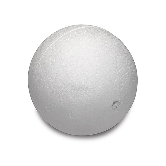 Boj 16 cm Slät vit frigolit