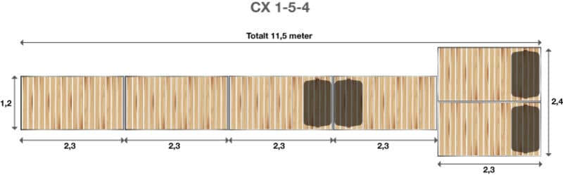 Brygga Rentukka CX 1-5-4, Landfäste för lös mark