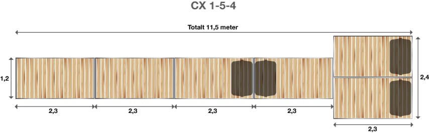 Brygga Rentukka CX 1-5-4, Landfäste för lös mark