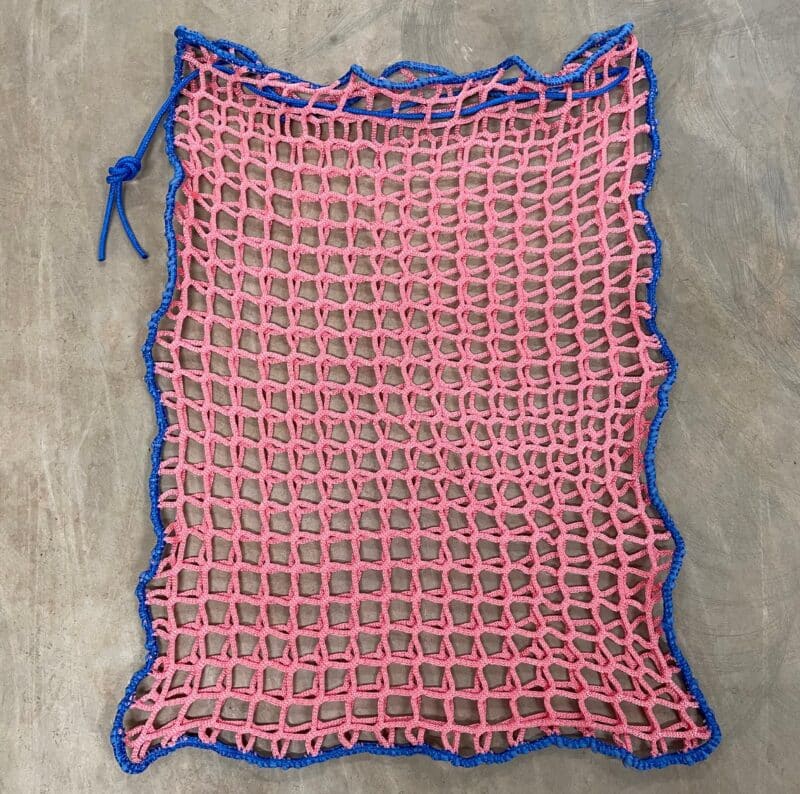 Höpåse 45 mm maska knutlös, bredd 75 cm x Höjd 100 cm tråd 5mm Rosa
