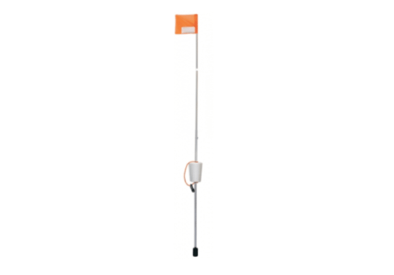 Flaggboj 2,4m 1 flagga, med kontaktetikett