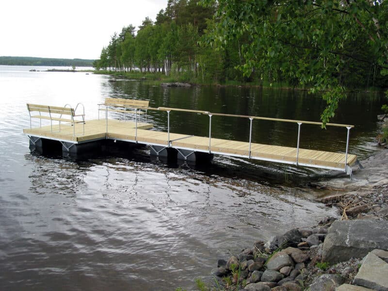 Brygga Rentukka DX 1-4-6, Landfäste för lös mark