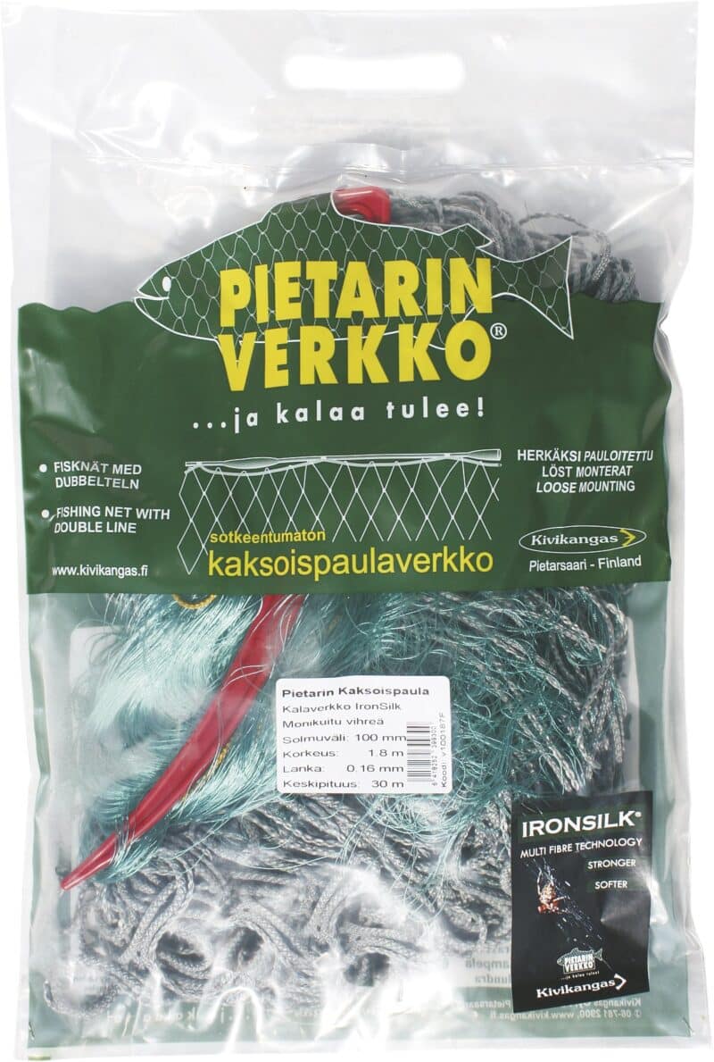 Fiskenät 30m 1,8m 60mm Ironsilk Finska