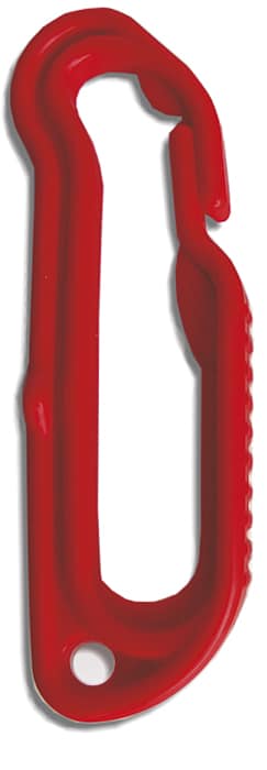 Snabbhake röd plast 75mm 4-pack