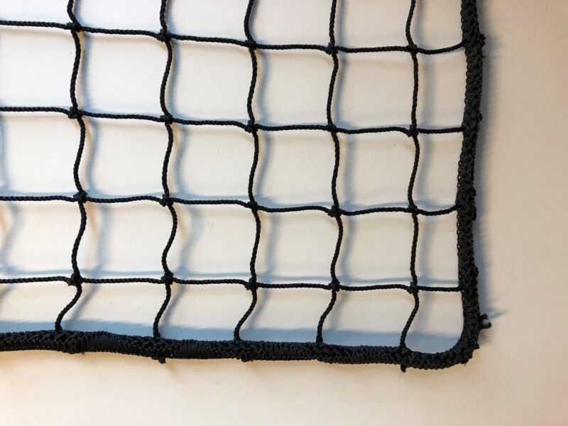 Hockeynät 3mm svart nylon 40mm, kantsytt